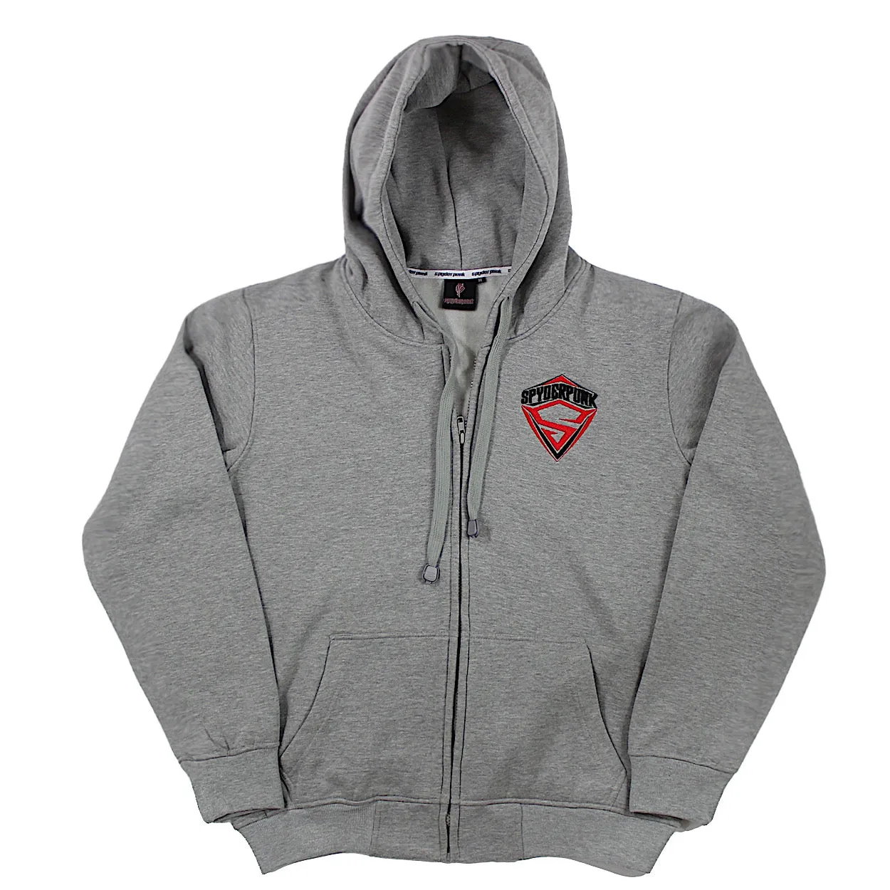 Hoodie Spyderpunk Zipped Custom Embroidered Available In 2 Colors