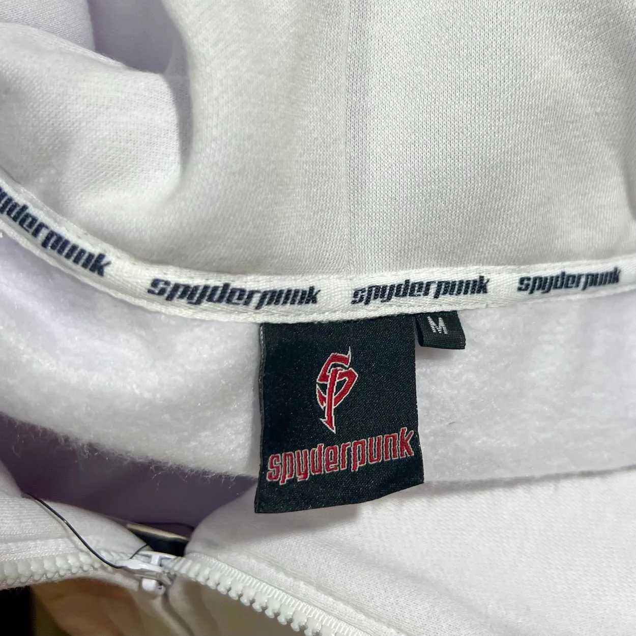 Hoodie Spyderpunk Zipped Custom Embroidered Available In 2 Colors