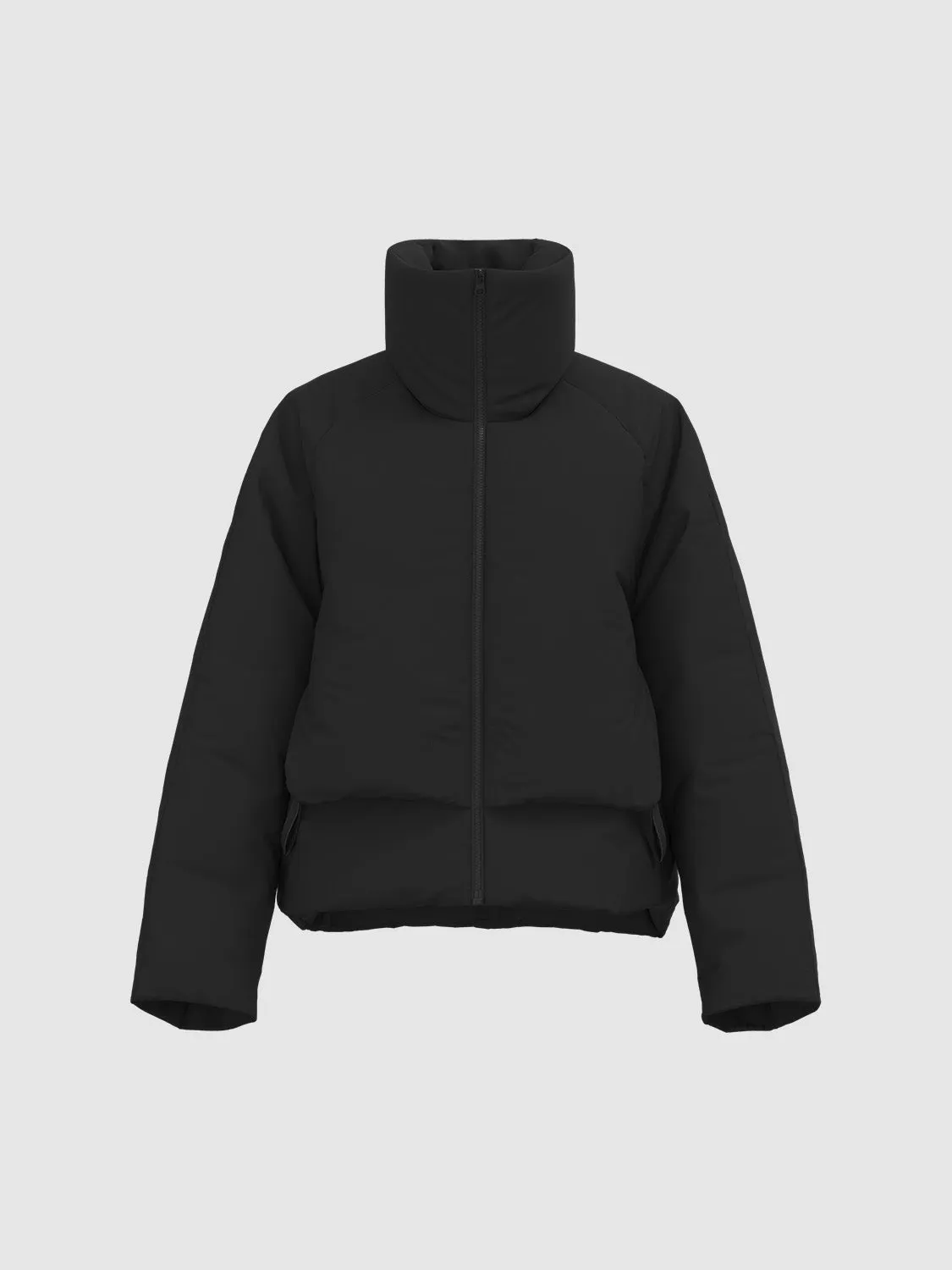 Padded Down Zip Front Puffer Jackets