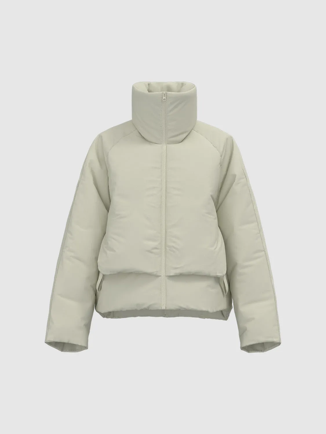 Padded Down Zip Front Puffer Jackets