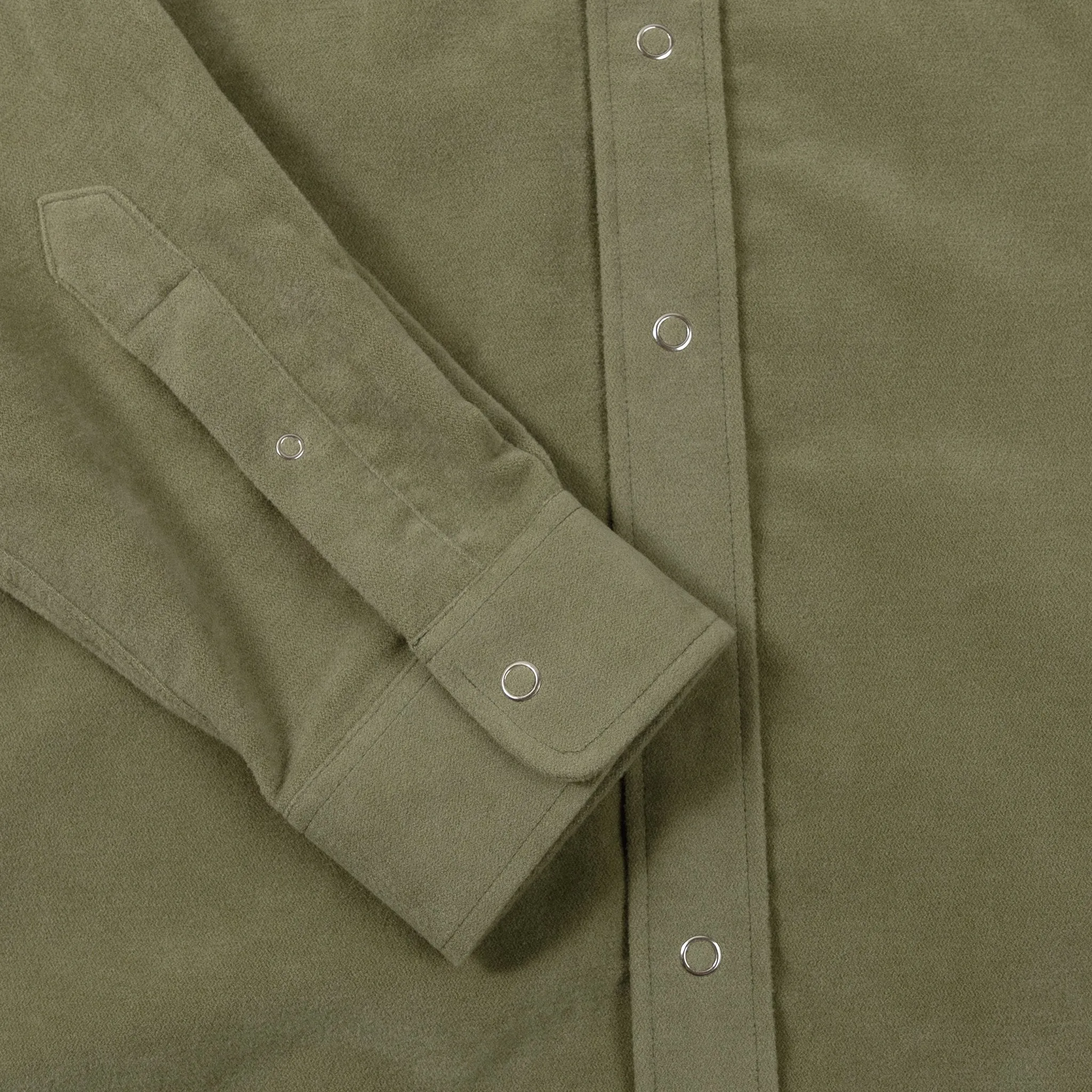 Shirt Button Under Moleskin - Olive