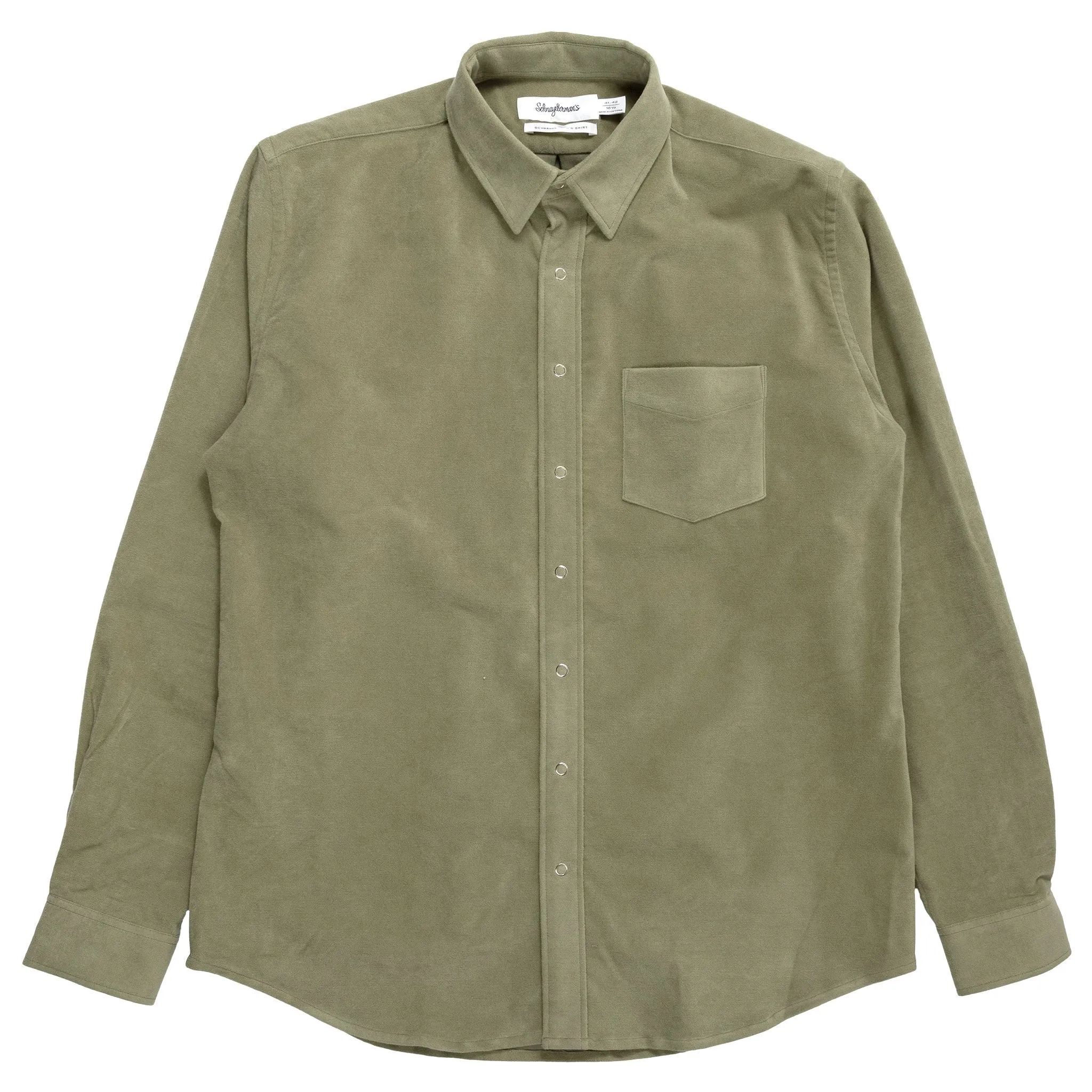 Shirt Button Under Moleskin - Olive