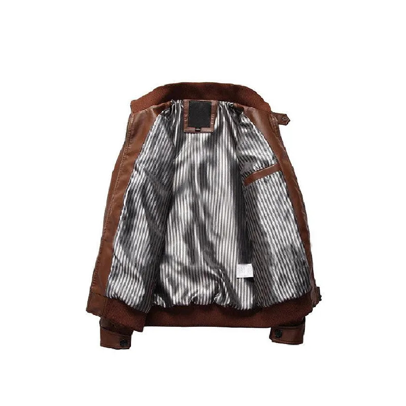 Slim Fit Cowhide Biker Jacket For Men