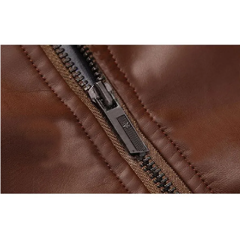 Slim Fit Cowhide Biker Jacket For Men